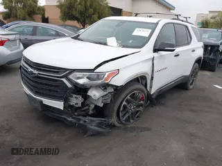 2020 Chevrolet Traverse Premier with VIN 1GNEVKKWXLJ120947, listed as a IAAI auction lot 42078271 with 123,911 mi miles. Bid and sale history available at carsss.com. Image 2.