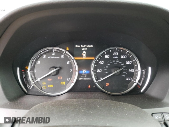 2020 Acura MDX with VIN 5J8YD4H39LL048808, listed as a Copart auction lot 50528193 with 14,449 mi miles. Bid and sale history available at carsss.com. Image 9.
