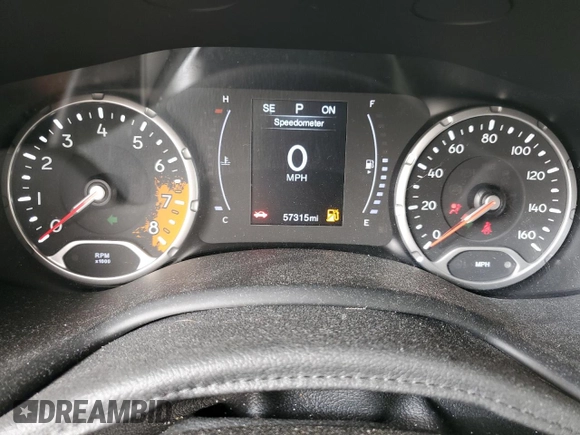 2018 Jeep Renegade Altitude with VIN ZACCJBBB5JPH48064, listed as a Copart auction lot 49410825 with 57,315 mi miles and Salvage title. Bid and sale history available at DreamBid. Image 9.