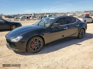 2014 Maserati Ghibli S Q4 with VIN ZAM57RTA0E1113714, listed as a Copart auction lot 46475925 with 0 mi miles and Salvage Title. Bid and sale history available at carsss.com. Image 1.