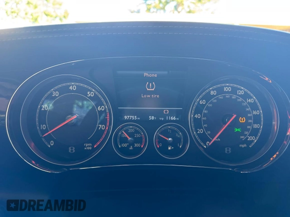 2012 Bentley Continental GT with VIN SCBFR7ZA5CC074525, listed as a Copart auction lot 42149355 with 97,755 mi miles and Salvage Title. Bid and sale history available at DreamBid. Image 8.