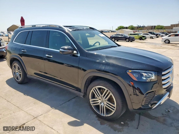 2024 Mercedes-Benz GLS with VIN 4JGFF5KE0RB220587, listed as a Copart auction lot 52364565 with 9,656 mi miles and Salvage Title. Bid and sale history available at carsss.com. Image 4.