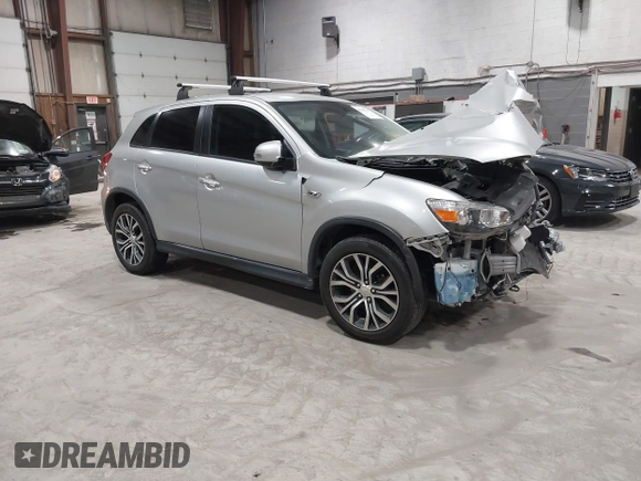 2018 Mitsubishi Outlander Sport ES 2.0 with VIN JA4AP3AUXJU022305, listed as a IAAI auction lot 41662767 with 43,527 mi miles. Bid and sale history available at carsss.com. Image 1.