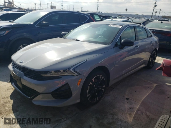 2021 Kia K5 GT-Line with VIN 5XXG64J2XMG064684, listed as a Copart auction lot 43003975 with 38,782 mi miles and Salvage Title. Bid and sale history available at carsss.com. Image 1.