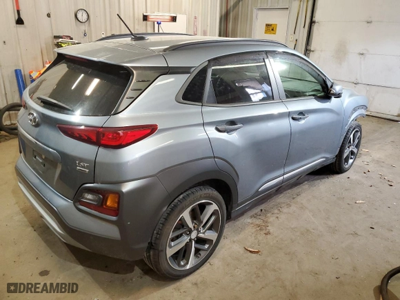 2018 Hyundai Kona Ultimate with VIN KM8K5CA5XJU168983, listed as a Copart auction lot 41512405 with 34,650 mi miles and Salvage Title. Bid and sale history available at carsss.com. Image 3.