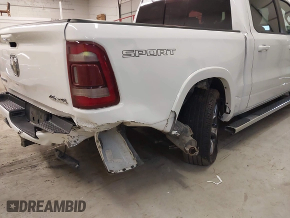 2021 Ram 1500 Laramie with VIN 1C6SRFJT6MN671456, listed as a IAAI auction lot 41087757 with 40,593 mi miles and . Bid and sale history available at DreamBid. Image 6.