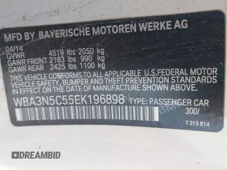 2014 BMW 4 Series 428i xDrive z VIN WBA3N5C55EK196898, wystawiony jako IAAI lot #42112580 z przebiegiem 184 381 mil mil oraz . Historia ofert i sprzedaży dostępna na DreamBid. Obrazek 9.