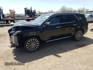 2023 Hyundai Palisade Limited z VIN KM8R5DGE8PU632664, wystawiony jako Copart lot #54227425 z przebiegiem Nie podano mil oraz Szkoda całkowita • Salvage title. Historia ofert i sprzedaży dostępna na DreamBid. Obrazek 1.