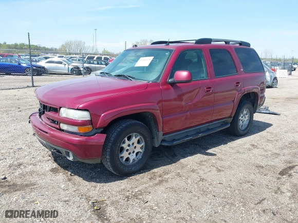 2005 Chevrolet Tahoe LT with VIN 1GNEK13T25R261555, listed as a IAAI auction lot 42060225 with 151,190 mi miles. Bid and sale history available at carsss.com. Image 2.