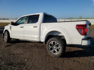 2024 Ford F-150 STX with VIN 1FTEW2KP9RKF20192, listed as a Copart auction lot 46710835 with 743 mi miles and Salvage Title. Bid and sale history available at carsss.com. Image 2.