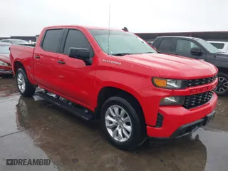 2020 Chevrolet Silverado 1500 Custom with VIN 1GCPWBEK7LZ351300, listed as a IAAI auction lot 41289791 with NaN miles. Bid and sale history available at carsss.com. Image 1.