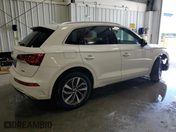 2023 Audi Q5 S line Premium Plus z VIN WA1EAAFY7P2027291, wystawiony jako Copart lot #58101365 z przebiegiem 53 473 mil mil oraz Szkody całkowita. Historia ofert i sprzedaży dostępna na DreamBid. Obrazek 3.