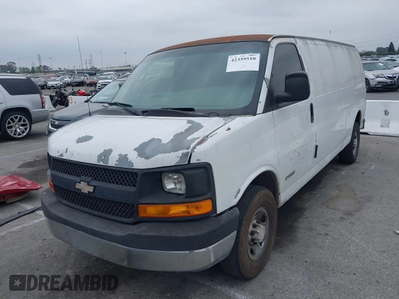 2005 Chevrolet Express Cargo with VIN 1GCGG29V551263686, listed as a IAAI auction lot 42359510 with 387,144 mi miles and . Bid and sale history available at DreamBid. Image 2.
