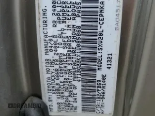 2001 Toyota Camry CE z VIN 4T1BG22KX1U085868, wystawiony jako Copart lot #58100375 z przebiegiem 122 886 mil mil oraz Szkoda całkowita • Salvage title. Historia ofert i sprzedaży dostępna na DreamBid. Obrazek 12.