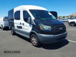 2015 Ford Transit Cargo with VIN 1FTYR2CM9FKA84500, listed as a IAAI auction lot 42646664 with 106,337 mi miles and . Bid and sale history available at DreamBid. Image 1.