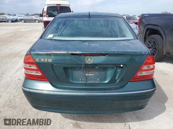 2001 Mercedes-Benz C 320 with VIN WDBRF64J51F046612, listed as a Copart auction lot 47940575 with Not Provided miles and Non Repairable. Bid and sale history available at DreamBid. Image 6.