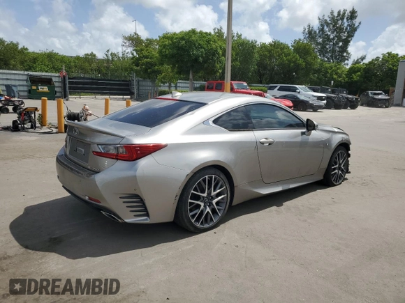 2015 Lexus RC 350 F Sport с VIN JTHHE5BC7F5001830, выставлен на аукционе Copart как лот 65713005 с пробегом 8 716 миль миль и Списание • Salvage title. История ставок и продаж доступна на DreamBid. Изображение 3.
