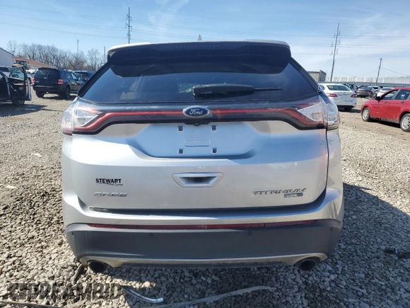 2016 Ford Edge Titanium with VIN 2FMPK4K94GBB49043, listed as a Copart auction lot 44937045 with 95,754 mi miles and Salvage Title. Bid and sale history available at carsss.com. Image 6.