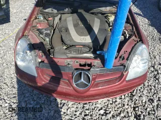 2007 Mercedes-Benz SLK-Class 3.0L with VIN WDBWK54F17F141102, listed as a Copart auction lot 46581855 with 0 mi miles and Salvage Title. Bid and sale history available at carsss.com. Image 11.
