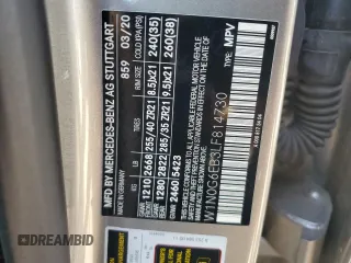 2020 Mercedes-Benz GLC with VIN W1N0G6EB3LF814730, listed as a Copart auction lot 72525244 with 46,978 mi miles and Salvage Title. Bid and sale history available at carsss.com. Image 12.