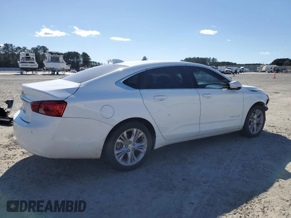 2015 Chevrolet Impala LT with VIN 2G1115SL5F9155379, listed as a Copart auction lot 47962685 with Not Provided miles and Salvage Title. Bid and sale history available at DreamBid. Image 3.