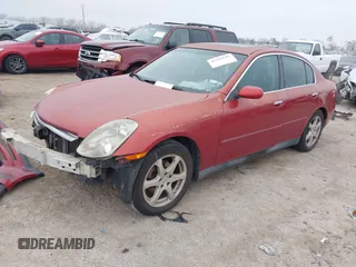 2003 Infiniti G35 w/Leather with VIN JNKCV51E33M306630, listed as a IAAI auction lot 41518649 with 173,087 mi miles. Bid and sale history available at carsss.com. Image 2.