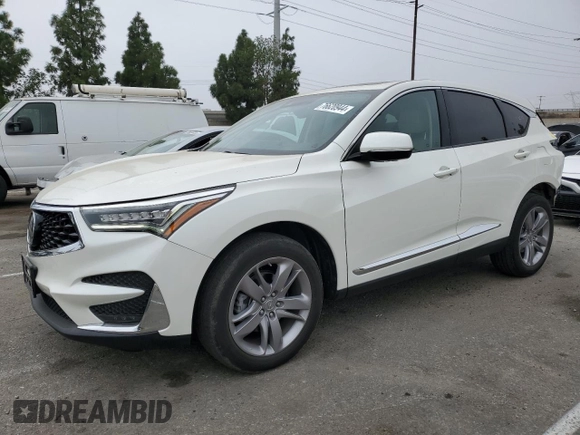 2019 Acura RDX w/Advance Pkg with VIN 5J8TC1H70KL004726, listed as a Copart auction lot 76620944 with 57,662 mi miles and Salvage Title. Bid and sale history available at carsss.com. Image 1.