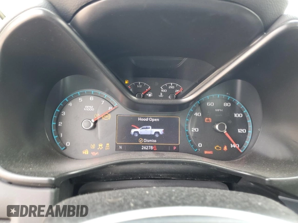 2021 Chevrolet Colorado 2WD Z71 with VIN 1GCGSDEN2M1280928, listed as a Copart auction lot 54603665 with 26,278 mi miles and Salvage title. Bid and sale history available at DreamBid. Image 9.