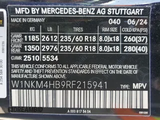 2024 Mercedes-Benz GLC with VIN W1NKM4HB9RF215941, listed as a Copart auction lot 52581545 with 15,151 mi miles and Clean Title. Bid and sale history available at carsss.com. Image 14.