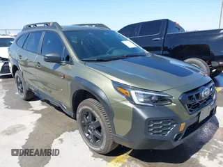 2025 Subaru Outback Wilderness с VIN 4S4BTGUD9S3134301, выставлен на аукционе IAAI как лот 41711750 с пробегом 7 412 миль миль и . История ставок и продаж доступна на DreamBid. Изображение 1.