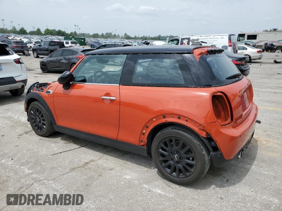 2021 MINI Hardtop Cooper with VIN WMWXR3C03M2N94446, listed as a Copart auction lot 56406585 with 25,240 mi miles and Salvage title. Bid and sale history available at DreamBid. Image 2.