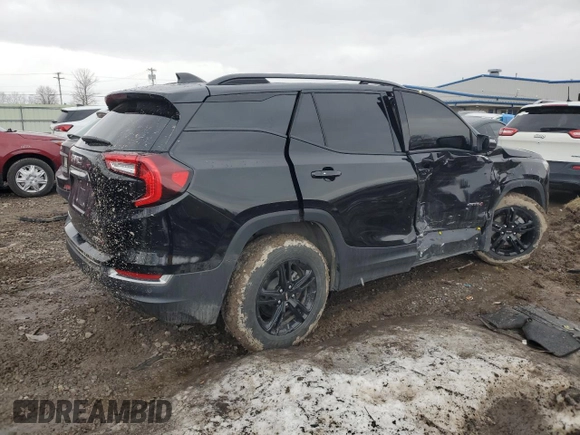 2024 GMC Terrain AT4 with VIN 3GKALYEG7RL177925, listed as a Copart auction lot 50563215 with 14,169 mi miles and Salvage title. Bid and sale history available at DreamBid. Image 3.