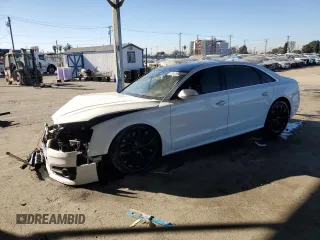 2016 Audi A8 L 4.0T Sport with VIN WAU43AFD9GN012148, listed as a Copart auction lot 86842964 with 0 mi miles and Salvage Title. Bid and sale history available at carsss.com. Image 1.