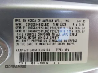 2014 Acura RDX Technology with VIN 5J8TB4H56EL002194, listed as a IAAI auction lot 42096037 with 209,439 mi miles and . Bid and sale history available at DreamBid. Image 9.