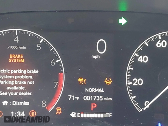 2025 Honda CR-V EX-L with VIN 2HKRS4H73SH422036, listed as a IAAI auction lot 42070807 with 1,735 mi miles and . Bid and sale history available at DreamBid. Image 16.