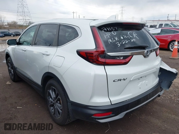 2020 Honda CR-V EX with VIN 7FARW2H50LE019918, listed as a IAAI auction lot 41897821 with 42,589 mi miles. Bid and sale history available at carsss.com. Image 3.