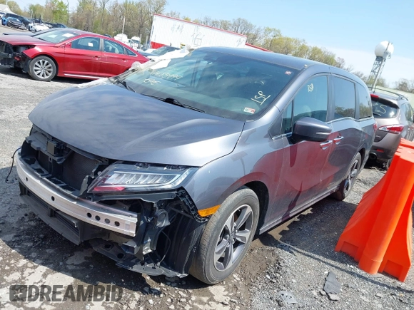 2018 Honda Odyssey Touring with VIN 5FNRL6H8XJB029570, listed as a IAAI auction lot 41485794 with 77,601 mi miles. Bid and sale history available at carsss.com. Image 17.