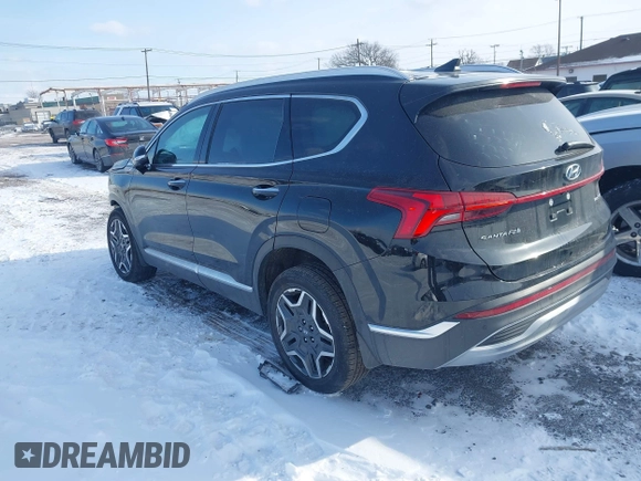 2023 Hyundai Santa Fe Hybrid Limited with VIN 5NMS5DA17PH018515, listed as a IAAI auction lot 41338696 with 44,843 mi miles. Bid and sale history available at carsss.com. Image 3.