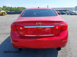 2017 Infiniti Q50 Red Sport 400 with VIN JN1FV7AR3HM870642, listed as a IAAI auction lot 42070635 with 163,848 mi miles. Bid and sale history available at carsss.com. Image 16.