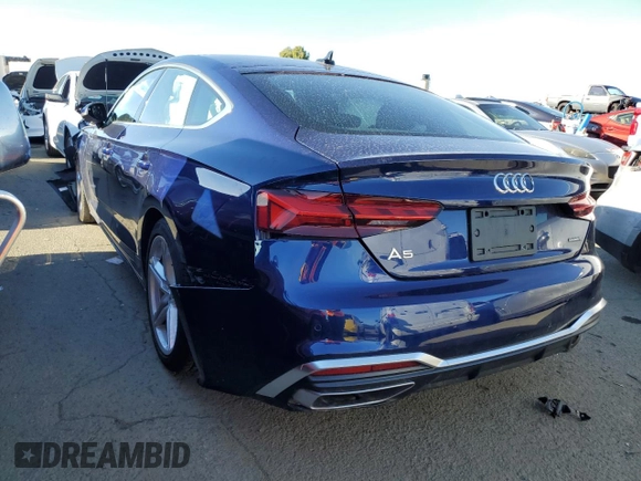 2022 Audi A5 Sportback S line Premium Plus with VIN WAUFACF53NA012637, listed as a Copart auction lot 37904984 with 10,227 mi miles. Bid and sale history available at carsss.com. Image 2.