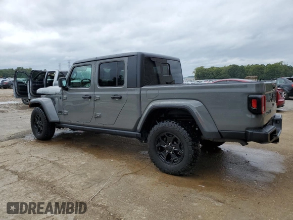 2021 Jeep Gladiator Sport S с VIN 1C6HJTAG1ML599287, выставлен на аукционе Copart как лот 71597864 с пробегом 23 186 миль миль и Списание • Salvage title. История ставок и продаж доступна на DreamBid. Изображение 2.