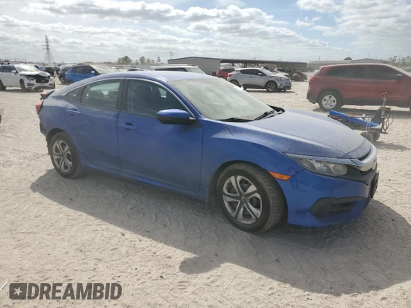 2017 Honda Civic LX with VIN 19XFC2F50HE229037, listed as a Copart auction lot 49122595 with 160,756 mi miles and Salvage Title. Bid and sale history available at DreamBid. Image 4.
