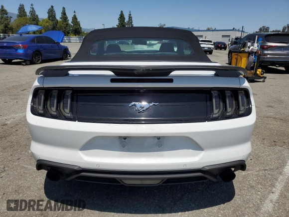 2018 Ford Mustang EcoBoost Premium with VIN 1FATP8UHXJ5155575, listed as a Copart auction lot 57527085 with 138,033 mi miles and Salvage title. Bid and sale history available at DreamBid. Image 6.
