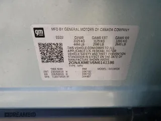 2022 Chevrolet Equinox RS with VIN 2GNAXMEV6N6141186, listed as a Copart auction lot 42198135 with 29,868 mi miles and Salvage Title. Bid and sale history available at carsss.com. Image 13.