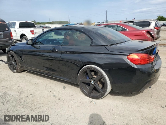 2015 BMW 4 Series 435i with VIN WBA3T3C59FP738972, listed as a Copart auction lot 50323265 with 131,982 mi miles and Salvage Title. Bid and sale history available at carsss.com. Image 2.