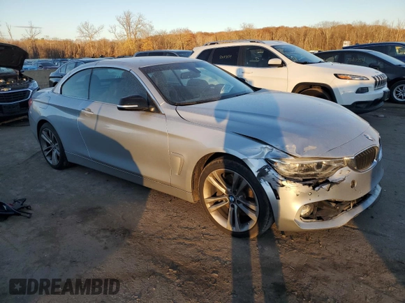 2015 BMW 4 Series 435i with VIN WBA3T3C59FP738700, listed as a Copart auction lot 79281804 with 74,035 mi miles and Salvage Title. Bid and sale history available at carsss.com. Image 4.