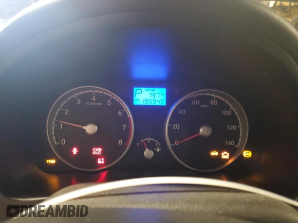 2010 Hyundai Accent SE with VIN KMHCN3AC8AU181637, listed as a Copart auction lot 63095135 with 195,945 mi miles and Salvage title. Bid and sale history available at DreamBid. Image 9.
