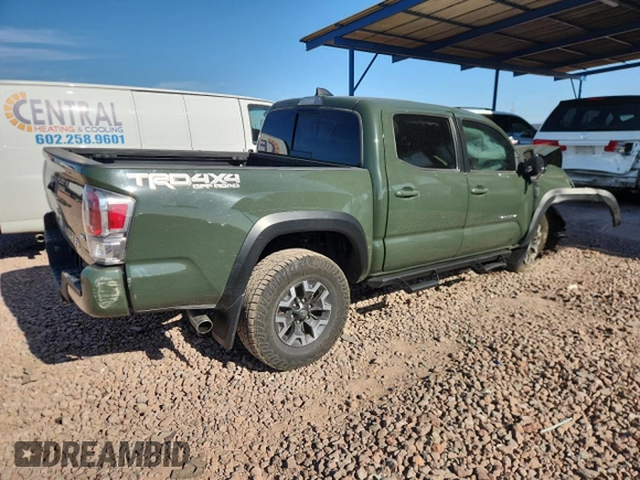 2021 Toyota Tacoma SR with VIN 3TMCZ5AN0MM437297, listed as a Copart auction lot 60737225 with Not provided miles and Salvage title. Bid and sale history available at DreamBid. Image 3.