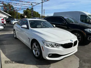 2014 BMW 4 Series 428i with VIN WBA3N7C56EK220198, listed as a Copart auction lot 46264435 with 103,654 mi miles and Clean Title. Bid and sale history available at carsss.com. Image 1.