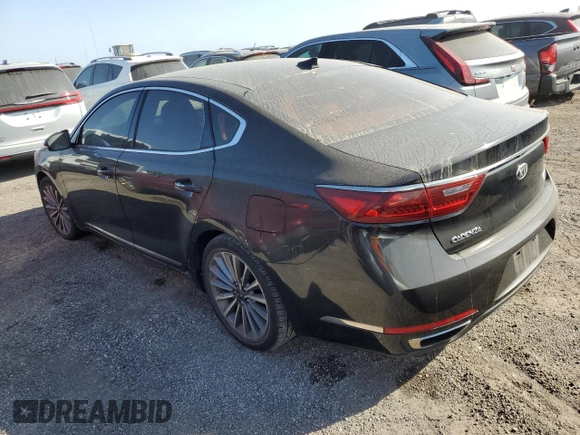 2017 Kia Cadenza Premium with VIN KNALB4J17H5073187, listed as a Copart auction lot 76198994 with 102,049 mi miles and Salvage Title. Bid and sale history available at carsss.com. Image 2.